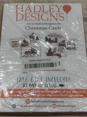 Hadley Designs 24 Christmas Winter Holiday Cards With Envelopes